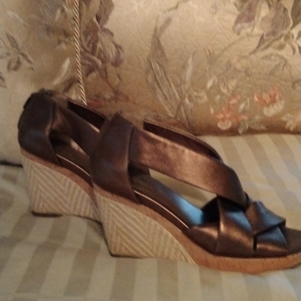 Cole Haan bronze espadrilles